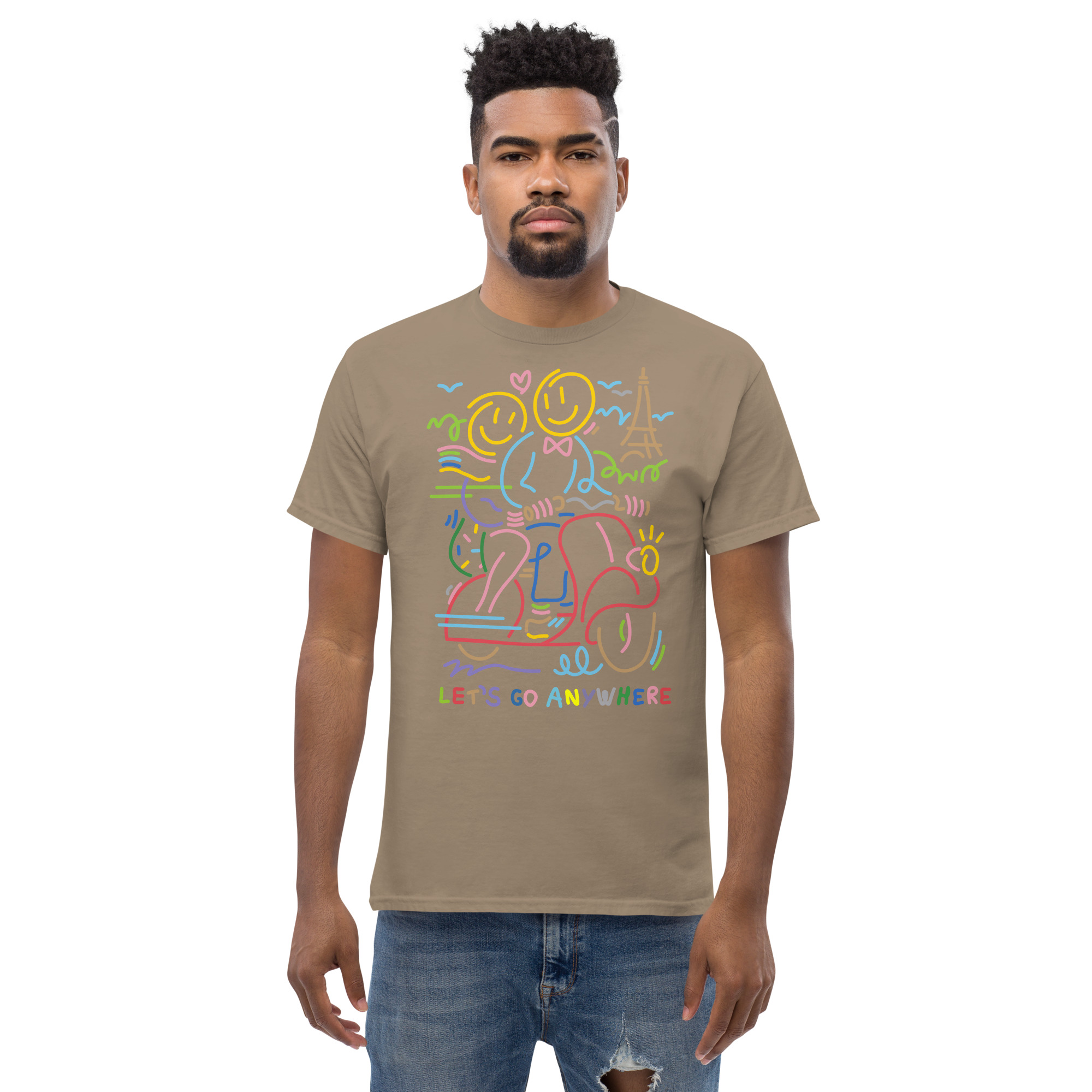 mens-classic-tee-brown-savana-front-65a0da1e1aaf7.jpg